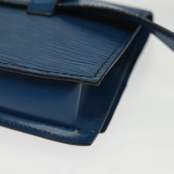 LOUIS VUITTON Epi Ceinture Tilsitt Pochette Pouch Blue M52605 LV Auth 139516 - Picture 4 of 16